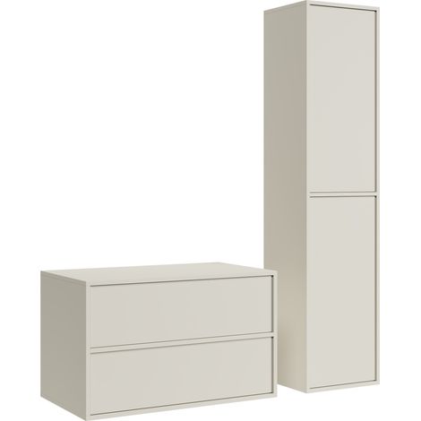 Mobile bagno Mali 80 cm – Cashmere – Mobile bagno con colonna