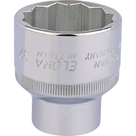Draper 32mm Metric Bi-Hexagon Socket for 1/2" Square Drive (Model 24765) (1/5)