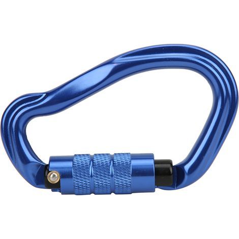 Mousqueton porte-clés KN-23-7-7 pour l'escalade en extérieur, avec boucle automatique, idéal pour le camping et l'alpinisme (bleu). (1/5)