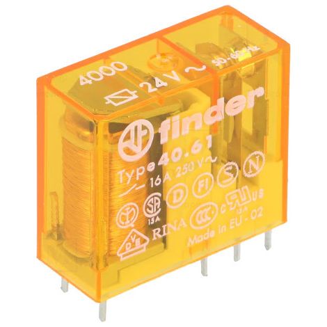 FINDER 40.61 RELE 24VAC 1Cto 16Amp