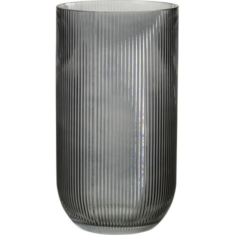 Vase Design en Verre "Ligné" 30cm Noir