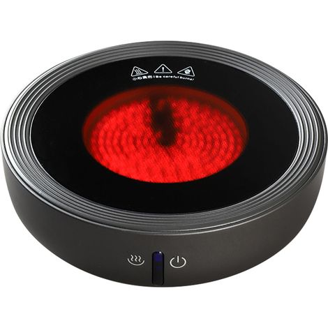 Mini plaque chauffante électrique en céramique pour thé, gris, 220V, prise CN, chauffe rapide, résistante à la chaleur, multifonction, idéale pour bureau et maison. (1/5)