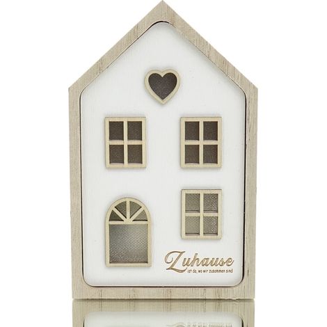 Riffelmacher LED Haus mit Giebelfenster in Herzform 10,5 x 17 cm (1/3)