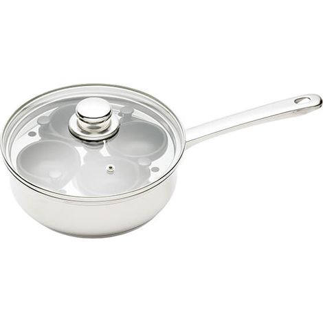 KitchenCraft Stainless Steel Four Hole Egg Poacher