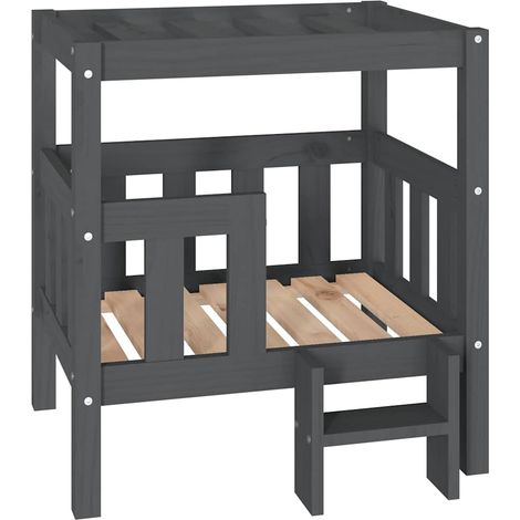Hundebett Grau 65,5x50,5x70 cm Massivholz Kiefer vidaXL (1/5)