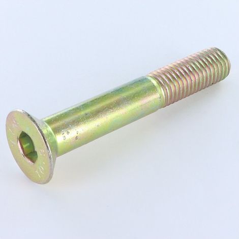Vis métaux FHC tête fraisée empreinte hexagonale creuse M5X25 Filetée sur 16 Classe 10.9 Clé de 3 HC3 Bichromaté-1 pièce