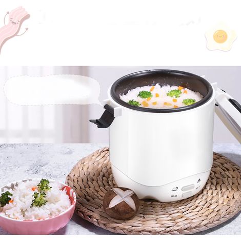 Cuiseur à riz multifonctionnel Lingrui Mini, petit cuiseur à riz pour résidences étudiantes, 1,2 L, une personne, blanc, 1 à 60 unités (1/5)