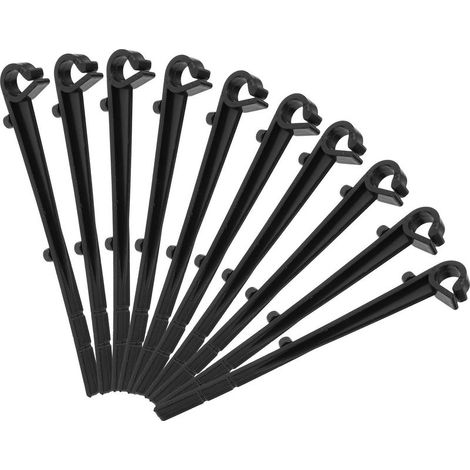 Clips de fixation pour protège-gouttière noirs en ABS lot de 10 pièces conçus pour installation sur gouttières de toit résidentiel avec fixation rapide et résistance vent (1/5)
