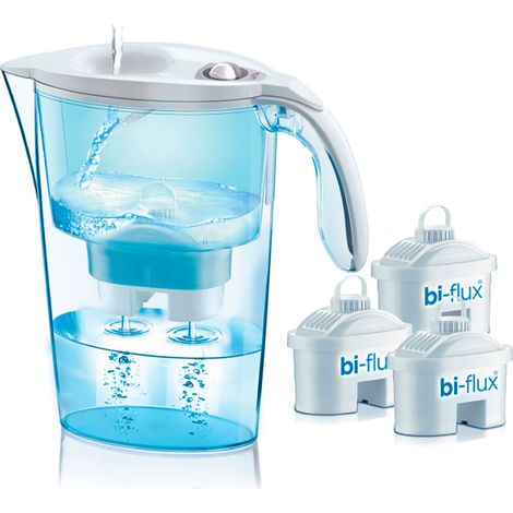 Laica Stream Jug Kit, 2,3L, weiß + 3 Bi-Flux Filter Legen Sie J9047WS (1/3)