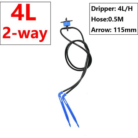 (E) Goutteur de micro-irrigation 2L 4L 8L, connecteur à flèche 1/2/4 voies, répartiteur d'eau croisé, système d'irrigation goutte à goutte en forme de flèche (1/5)