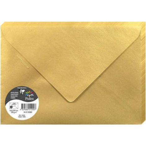 Enveloppe - CLAIREFONTAINE - Pollen - 120g - 162x229 mm - Lot de 20