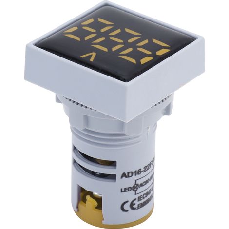 AD16‑22FSV Panneau indicateur de tension numérique lumineux, voltmètre 60500 V AC jaune (1/5)