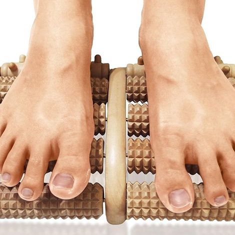 Rouleau de massage double pour les pieds. Détendez-vous et soulagez la fasciite plantaire, les douleurs au talon et à la voûte plantaire. KLB-AquaForge (1/4)