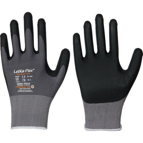 Guantes  LeiKaFlex  1466  T.10  gris  EN420+EN388  EPI  II  LEIPOLD