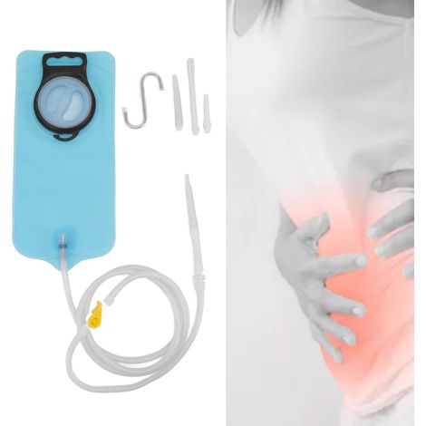 Einlauf-Set TPU 2L für die häusliche Hygiene und Pflege mit Schlauch, S-Haken und Reinigungsdüsen - Praktisch, komfortabel, vielseitig einsetzbar (1/5)