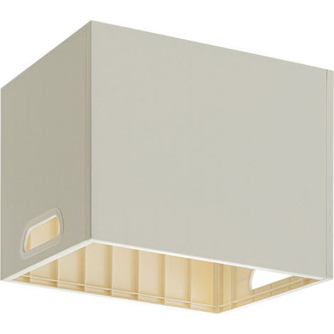 Boîte de rangement pour livres avec poignées latérales, empilable, supportant 50 kg, bac multifonction pour dossiers sans roulettes (1/5)