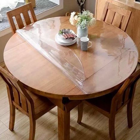 Nappe ronde transparente de 2mm d'épaisseur 120cm Ø (1/2)