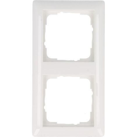 GIRA 021203 ST55 - MARCO PARA 2 TOMAS DE CORRIENTE, COLOR BLANCO BRILLANTE