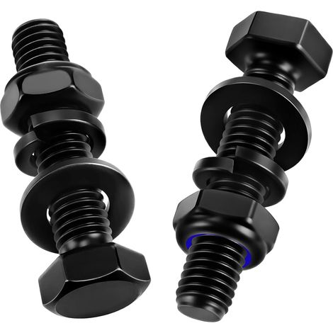 20 Pièces Boulons à Tête Hexagonale M6x50 mm Boulon Noires DIN 933 Vis à Métaux Carbone Hexagone avec Autobloquants Écrous Rondelles pour Voitures Meubles Impression 3D Moto (1/5)