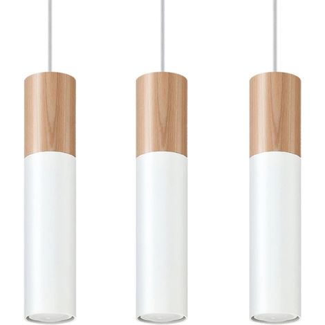 Lámpara colgante Vira blanco, 3 luces (1/5)