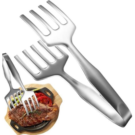Küchenzange aus Edelstahl Multifunktionale Koch und Grillzange Hitzebeständiger rutschfester Griff für Küche Camping und Fischzubereitung 27 cm (1/5)