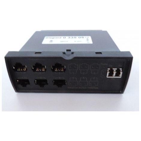 Legrand – Bloc switch Ethernet 6 ports RJ45 + 1 port optique 100Mbits/s – Coffret de communication pour baie de brassage – 33505