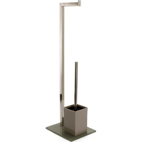 Combiné Wc Inox & Verre Taupe MSV