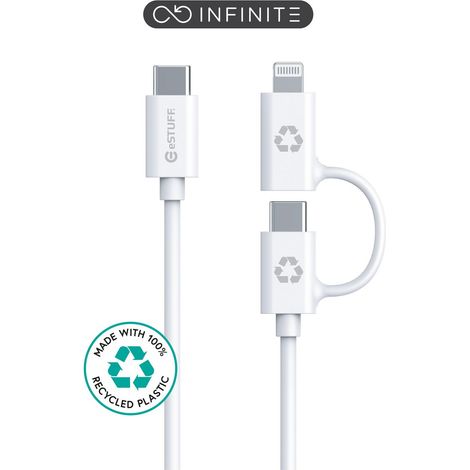 Câble USB eSTUFF ES600170 1 m USB C USB C/Lightning Blanc