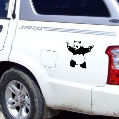 10x10cm Sports Panda Car Sticker Kung Fu Panda Sticker, Funny Car Sticker