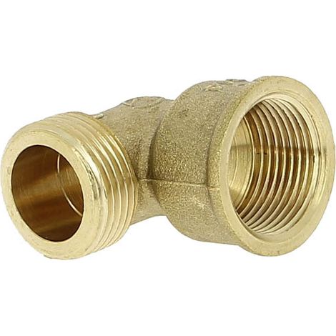 Watts – Coude laiton égal sans épaulement mâle femelle 3/4" – Filetage 20x27 – Norme A.C.S. NF EN 12164 – Pour installations sanitaires