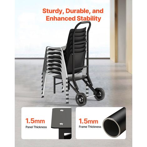 Chariot de Chaise Pliante - Capacité de Charge 68 kg (1/5)