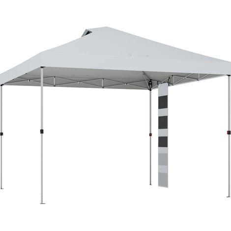 Tonnelle Laujar Jardin Pliable Montage Express Protection Solaire Blanc 3x3m (1/5)