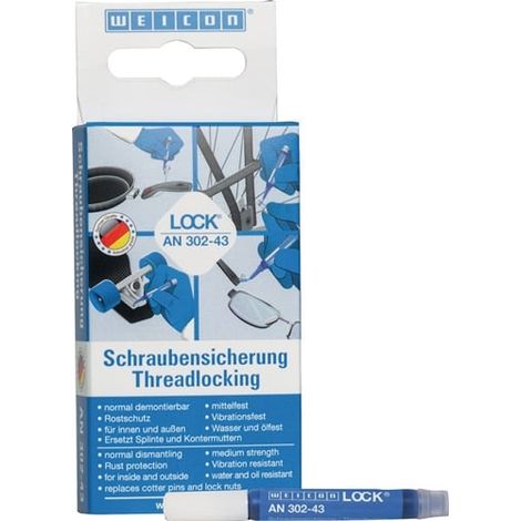 WEICON  Fijación  de  tornillos  WEICONLOCK  AN  302-43  3  ml  azul  Mini-Pen  -  30243003 (1/3)