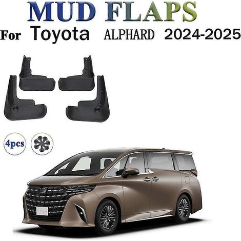 Pour Toyota Alphard Garde-boue Bavettes garde-boue Accessoires de voiture Garde-boue Protection d'aile 2024-2025 4 pièces ( ) (1/5)
