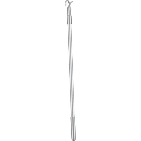 Crochet Perche 10 Pièces Tringle Rotative Rétractable pour Rideaux Cintre à Tige Tournante pour Stores Filtrer D'ouverture De Store Pôle Rallonge pour Stores Film Silver Alliage D'aluminium (1/5)