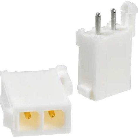 Connettore Mini Universal MATE-N-LOK porta maschio 2 vie da circuito stampato