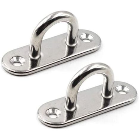 ee 304 en Acier Inoxydable Plaque d'ancrage Plaque d'ancrage 9mm idéal pour Les balançoires de Yoga hamacs/gréement de Bateau/quincaillerie de Pont Marine/Sangles d'entraînement de Sus (1/5)