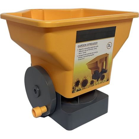 Filiyano-Épandeur d'engrais manuel 3L réglable pour l'épandage de semences de pelouse et de jardin. (1/5)
