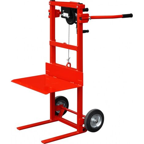 Outifrance – Diable gerbeur 150 kg – Hauteur max 750 mm – Plateforme 550 x 360 mm – Bâti acier époxy – Roues acier Ø 200 mm