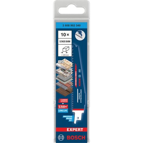 Bosch EXPERT Säbelsägeblatt Multi Material Demolition S969XHM, 10-tlg.