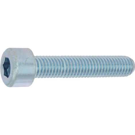 Vis à métaux tête cylindrique hexagonale creuse acier zinguée blanc classe 8.8 DIN 912 4X10 boîte de 200 - CHC4X10ZING (1/2)