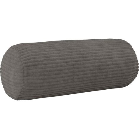 vidaXL Funda de almohada 2 pcs HEERLEN Gris oscuro Ø 15 x 40 cm pana (1/2)