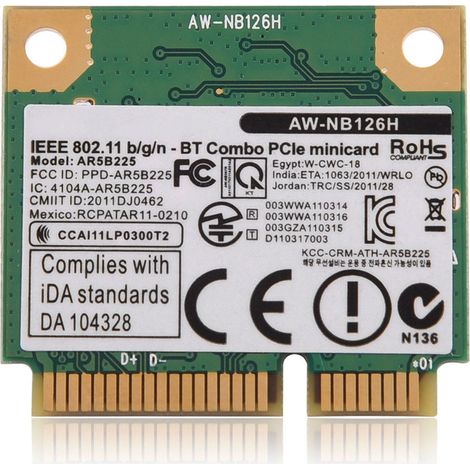 2,4-GHz-Bluetooth-WLAN-2-in-1-Funkkarte für Mini-PCI-E-Kartensteckplatz für Dell, Asus, Toshiba/BenQ. (1/5)