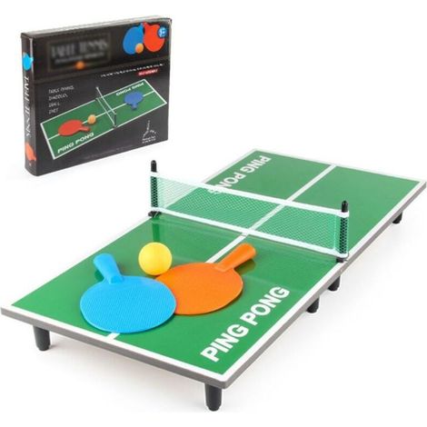 Jeux de Table de Tennis de Table en Bois pais Table de Tennis de Table Jeu Intérieur Sports de Plein Air Table Conseil Jouets pour Enfants et Famille (1/5)