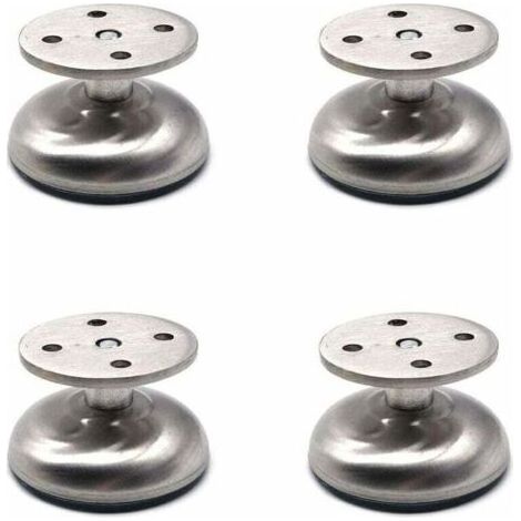 Lot de 4 pieds de meubles réglables de 3,5 cm de long, extra épais, fabriqués en acier inoxydable, très résistants, pour meuble de salle de bain (1/5)