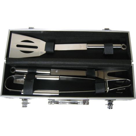 Pradel Excellence WB109 Valigia Metallo Barbecue: 1 spatola / 1 forchetta / 1 Pinza (1/4)