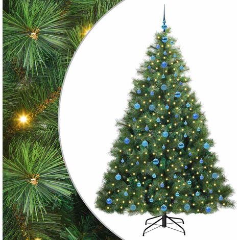 Albero di Natale artificiale con 300 LED Verde 210 cm PE e PVC vidaXL