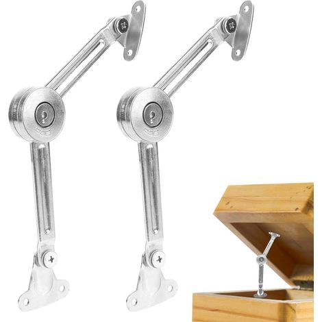 28pcs Kit de Charnières à Fermeture Amortie pour Coffre Jouets, avec Connecteurs Vis Rondelles et Clés Charnières à Fermeture Amortie pour Coffres de Rangement et Portes D'armoires Relevables (1/5)