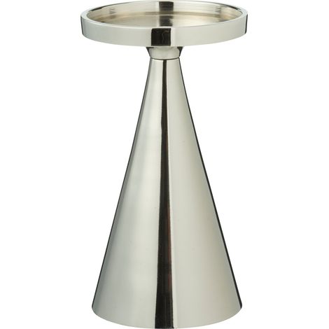 Dekorativer Kerzenhalter, silber, 17 cm