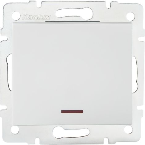 Interruttore unipolare LED LOGI bianco Kanlux 25078 (1/2)